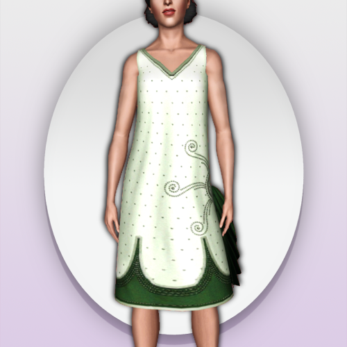 joojconverts:     4t3 Conversion from HappyLifeSims’ Evening Dress 08A 4t3 conversion from a 1920′s 