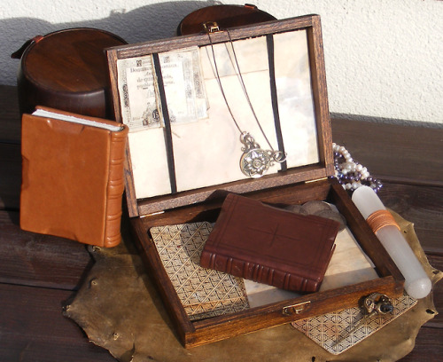 Small traveling notebook I finished recently - sheepskin finished with my handcut wooden tools and a