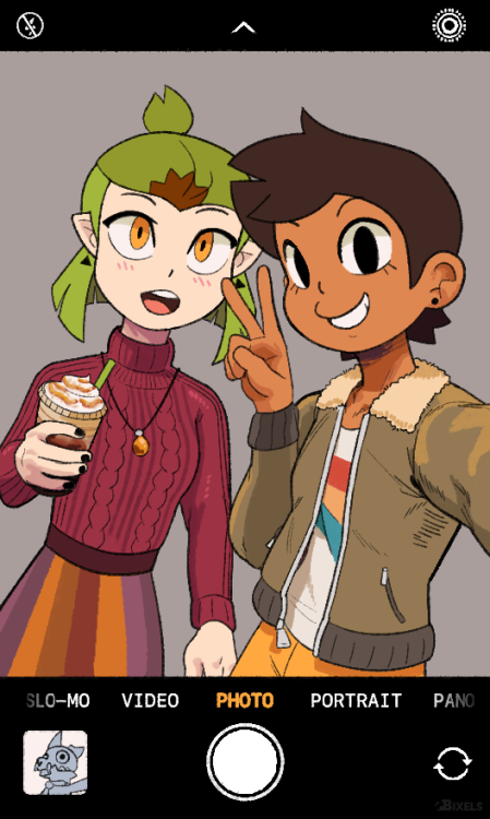 bixels:October Selfies!Had a lot of fun picking out fall outfits for these two.