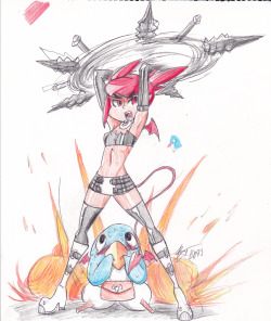 bigdead93:  Etna colored pencil doodles.