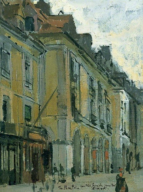 Les arcades de la Poissonerie, Quai Duguesne, Dieppe, France-  Walter SickertBritish 1860-1942