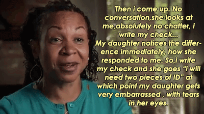 katjohnadams:  crocheted-fingers:  blackmattersus:  This Lady tells us an awful story of how she was embarrassed , while buying groceries in the store by a racist woman, whose prejudice ruined a day in her and her daughter’s life. Unfortunately, this