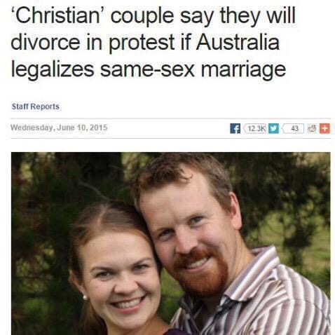 commongayboy:  No wonder he wanted a divorce if same sex marriage was legalized