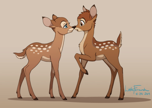 Bambi and Faline Redrawn 2019 by littleFernanda on DeviantArt.