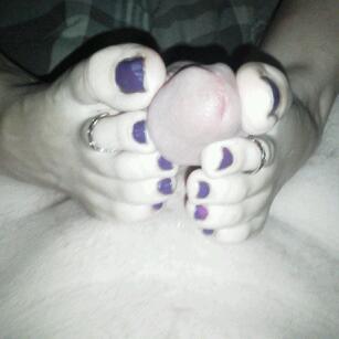 Sex Footjob from wife pictures
