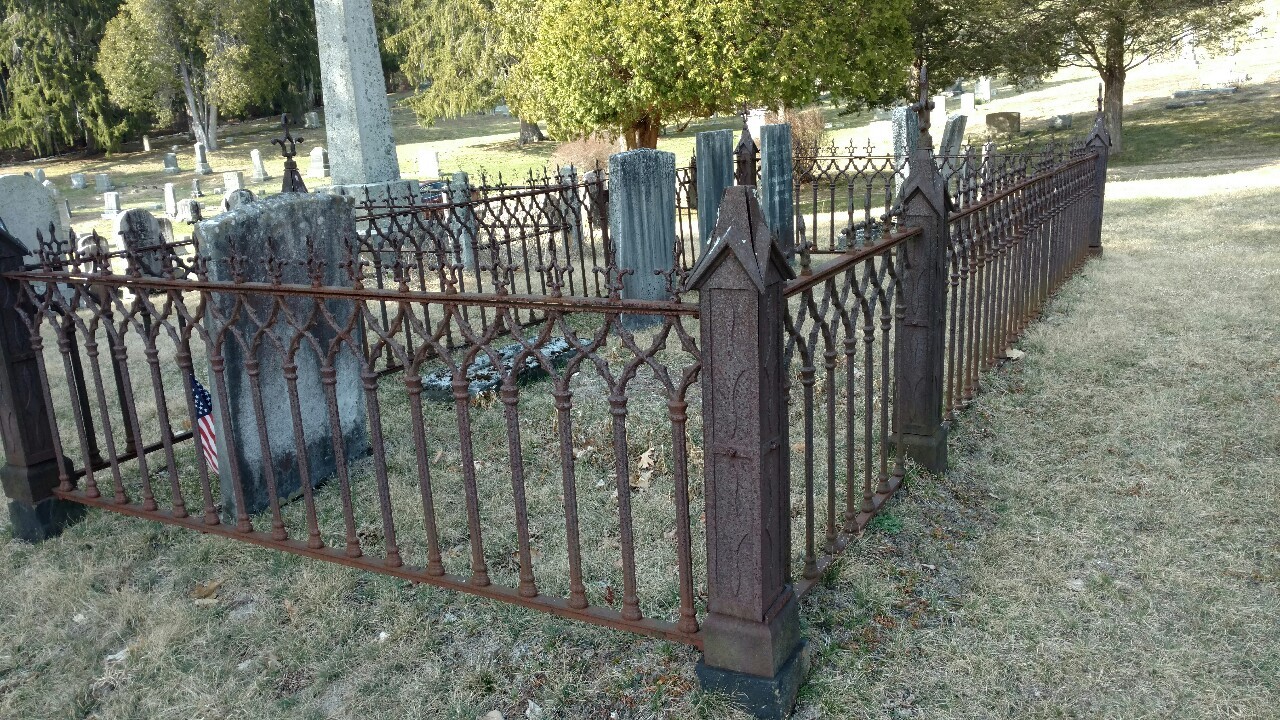 swforester:  Beautiful wrought iron fence around a family plot. Cromwell CT 2016.