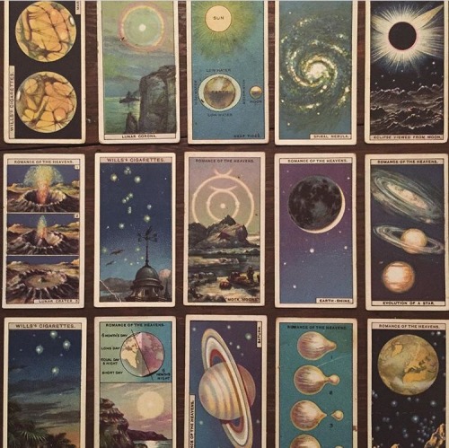 hheininge-art:“Romance of the Heavens” tobacco cards (c.1930’s)