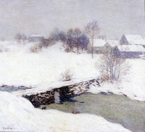 willard-metcalf:The White Mantle, 1906, Willard Metcalf