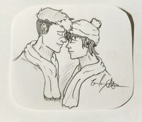 commodorecliche:another holiday card, this one is for @gayspacemullet who wanted some winter sheith!