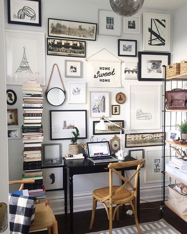 designmeetstyle:  gravity-gravity:   Source: Instagram   A gallery wall made more