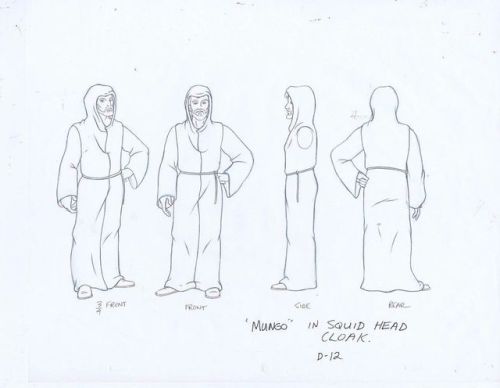 Model sheets and other production artwork from the 1980s animated series, Star Wars: Droids: The Adv