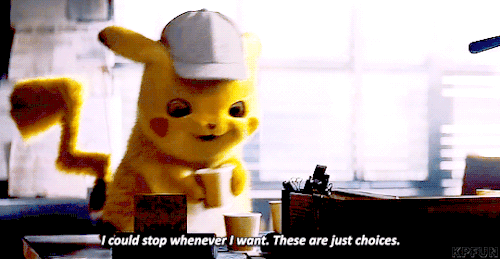 the-sleepy-detective:kpfun:You’re a talking Pikachu with no memories, who’s addicted to caffeine.Gic