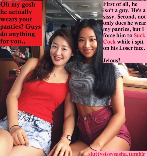 My ultimate fantasy: have two asian chicks dress me up in waist high shorts. My cock is locked up in