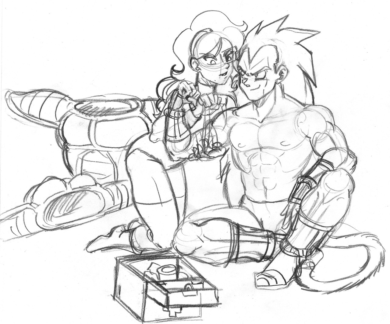 saiyanb: Still just doodling, and very rough ones at that sorry. (Family was in town