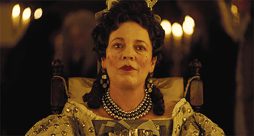 youlooklikearealbabetoday: “The meaning of this scene was really about Queen Anne’s jealousy of my character and of all the characters who are dancing because she’s crippled by gout and in a wheelchair; it became about the emotions on Olivia Colman’s