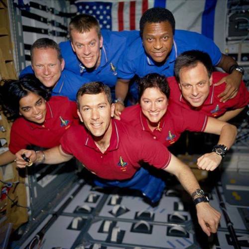 nasahistory:The photo of the tragic STS-107 shuttle flight.  The film was discovered amongst the wre