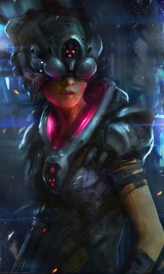 fuckyeahcyber-punk:  SciFi Chick by Darkcloud013