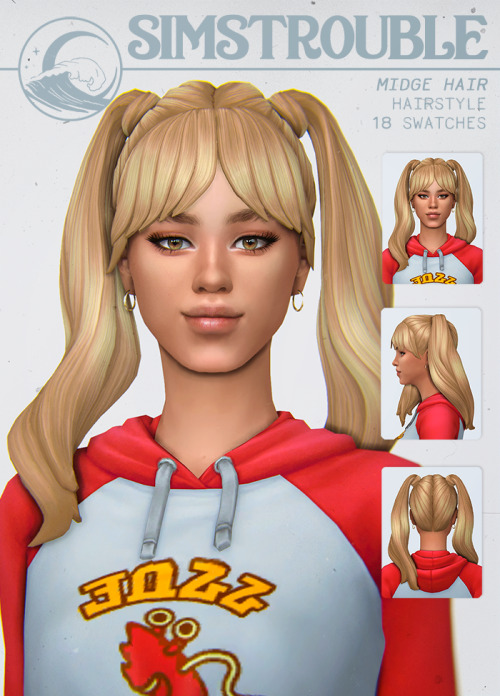 simstrouble:MIDGE by simstroubleI wanted to do something out of my comfort zone and this hair w