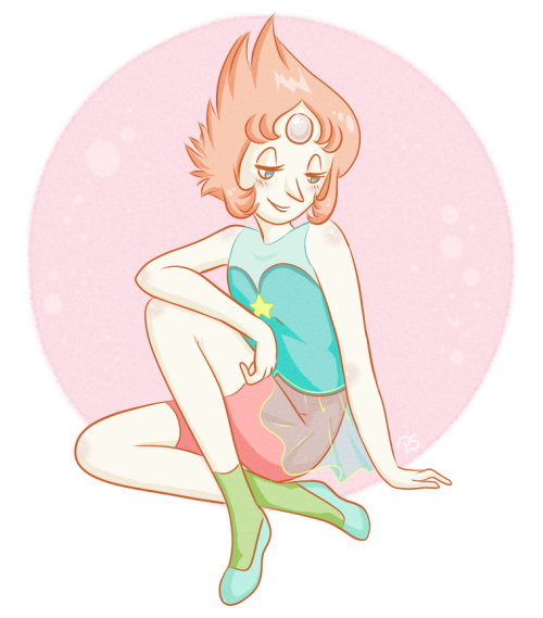 pharaocat:  I’ve finally started watching Steven Universe. (∪ ◡ ∪) With my sister. We think it’s great and hope for more episodes to come. Also, we both like Pearl very much, so I tried to draw her. I had some troubles with her hair but all