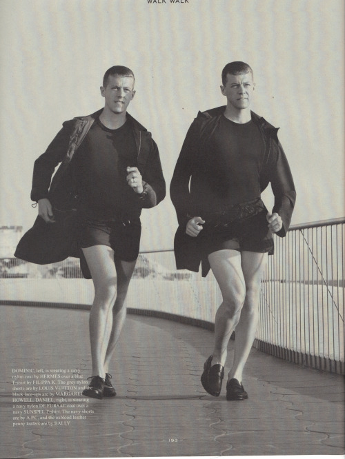 Fantastic Man, June 2012, Walk walkSporty fashions look simply perfect during a practice session wit