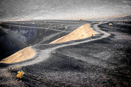 On the road–Death Valley (Ubehebe Crater).