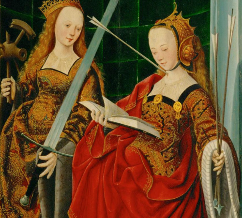 Jacob Cornelisz van OostsanenDetail of Saint Catherine and Ursula, from the Saint Jerome Altarpiec