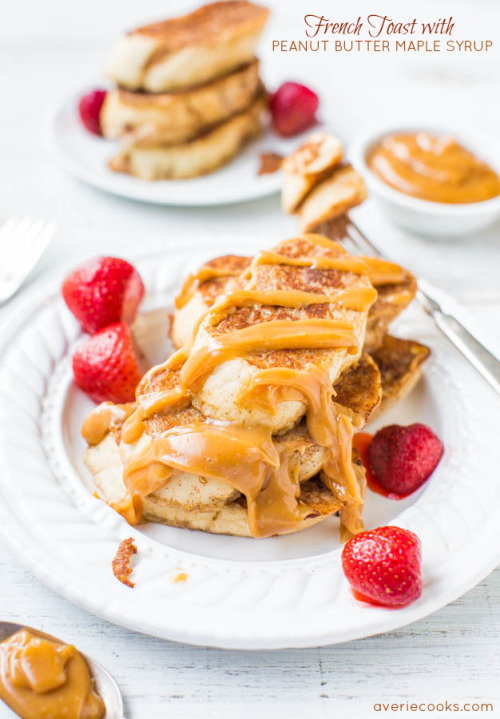 (via Averie Cooks » French Toast with Peanut Butter Maple Syrup)