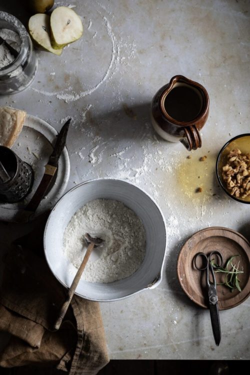 Autumn Leaf Fougasse With Parmesan, Pear, And Walnut By Twigg Studios