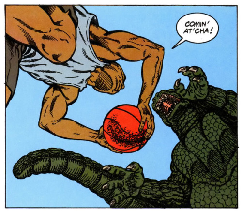 yeah-yeah-beebiss-1:citystompers1:Godzilla vs. Barkley (1993)Written by Mike BaronPencils by Jeff Bu