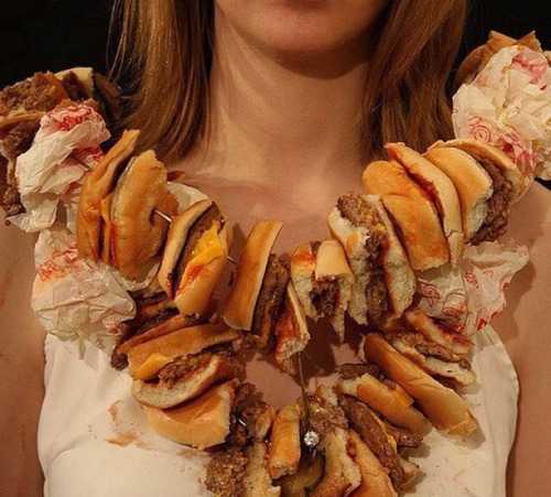 Meat jewelry- slider necklace