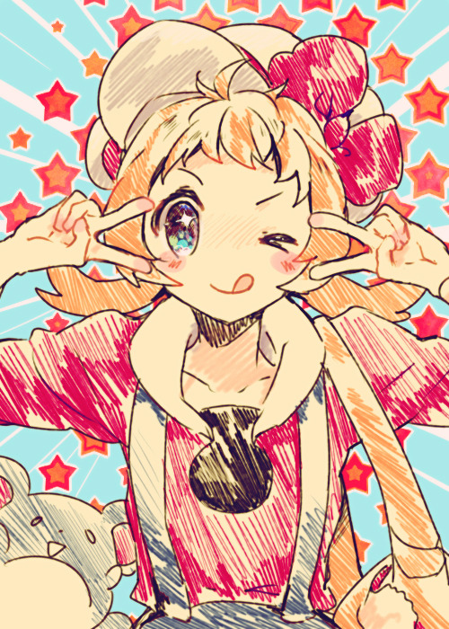 PARTY PARTY PARTY HARD — [Image: fanart of Lyra from Pokémon. She is...