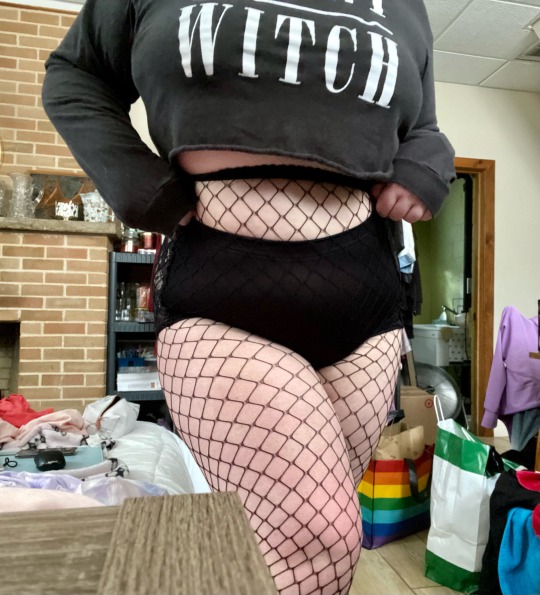 bi-and-bratty:Tried on the fishnets that adult photos