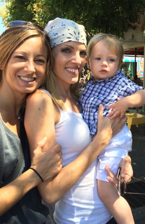 Nikki Weiss and Jill Sloane-Goldstein from the &ldquo;The Real L Word&rdquo; with Adler. “Jill and I