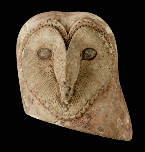 Barn Owl - painted limestone - Saqqara, Egypt - Late or Ptolemaic Period, 664–150 BCE - from a photo