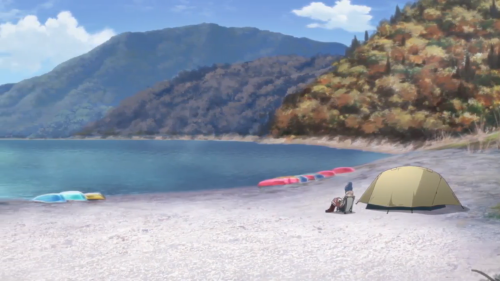 redsamuraiii:Yuru Camp Episode 1Rin Shima loves to camp alone and decides to go a campsite in Lake M