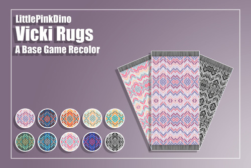 Vicki Rugs -  A Base Game RecolorGood Morning Everyone! This is my first attempt at rugs, and I