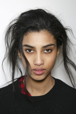 modelsofcolor:   Imaan Hamman backstage at Michael Kors F/W 2014 