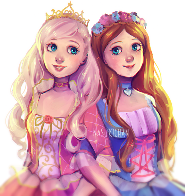 barbie as the princess and the pauper anneliese and erika
