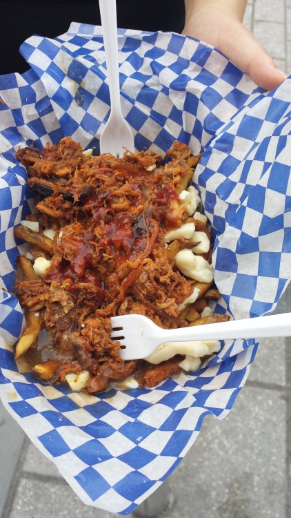Pulled pork poutine from Beer Fest in Montreal. 