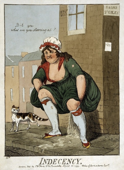 talesfromweirdland:Indecency (1799).Scottish illustrator/caricaturist, Isaac Cruikshank (1764-1811).