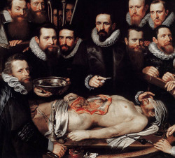 deathandmysticism:  Michiel Janszoon van Mierevelt, Detail of Anatomy Lesson of Willem van der Meer, 1617