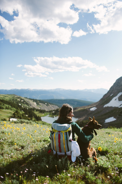 topo-designs:  Our Mountain Pack deep into wildflower season in the Rockies with Abigail Demyanek. 