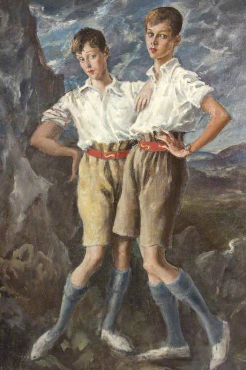 holdhard:Thomas Francis Jeune and Hanmer Cecil Hanbury by Augustus Edwin John (1926)
