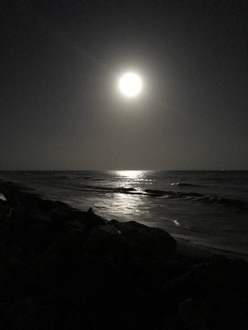 Gary V. Powell, Full Moon over The Atlantic, St. Simon’s Island, 2018
