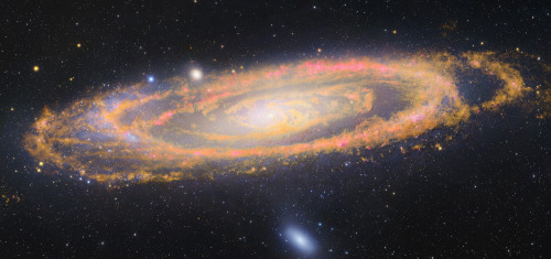 The Infrared Visible Andromeda : This remarkable synthetic color composite image was assembled from 