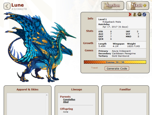 Very last chance for Lune! He’s all grown up and will be punted to Lightweaver at the end of today i