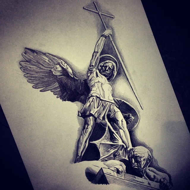 Archangel Michael tattoo by Tattoo Zhuzha  Post 32053
