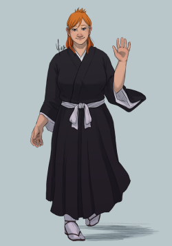 yinza:Orihime in her shinigami disguise for