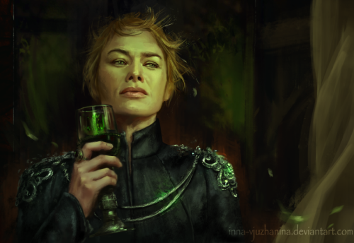 inna-vjuzhanina:  Had to paint out the feels! Cersei, you go, girl! GoT completely emotionally destroyed me with the last episode, had to paint it out before it tore me from inside. Many more powerful moments from the last episode, but had time to paint