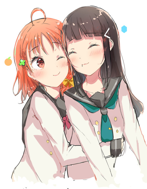 ✧･ﾟ: *✧ Lovey Dovey ✧ *:･ﾟ✧♡ Characters ♡ : Chika Takami ♥ Dia Kurosawa♢ Anime ♢ : Love Live! Sunshi